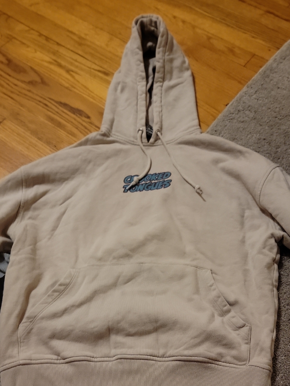 Men's Cream Hoodie Sweatshirt
